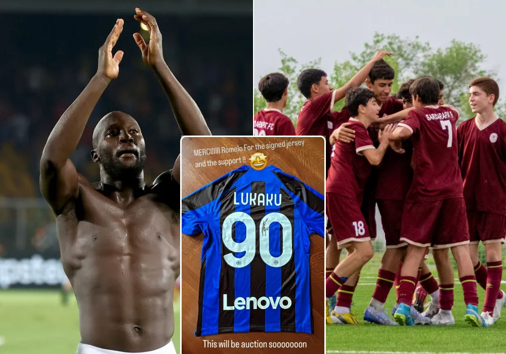 Ромелу Лукаку пожертвовал футболку для клуба «Сардарапат»