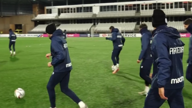 Сборная Армении провела предматчевую тренировку и готова к игре в Торхсване