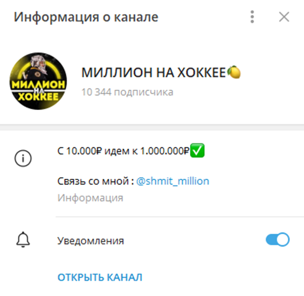 Миллион на хоккее Миллион на хоккее