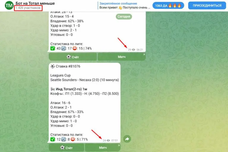 Бот на Тотал меньше Бот на Тотал меньше
