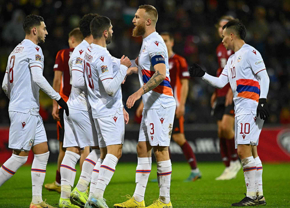 Сборная Армении разгромно проиграла Грузии в первом матче плей-офф Лиги наций