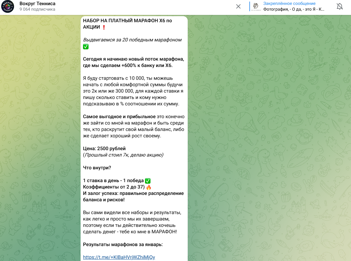 Вокруг Тенниса Телеграмм Вокруг Тенниса Телеграмм