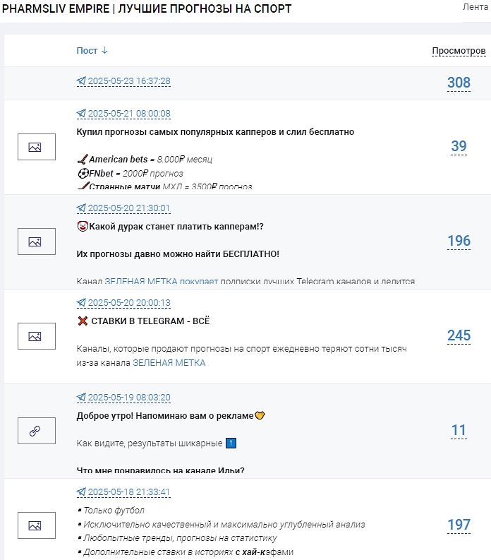 Pharmsliv Empire Слив ставок на спорт