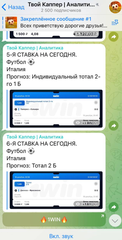 Твой Каппер телеграмм