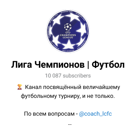 Лига Чемпионов Футбол Лига Чемпионов Футбол
