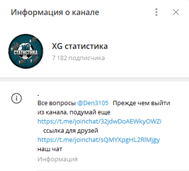 XG статистика XG статистика