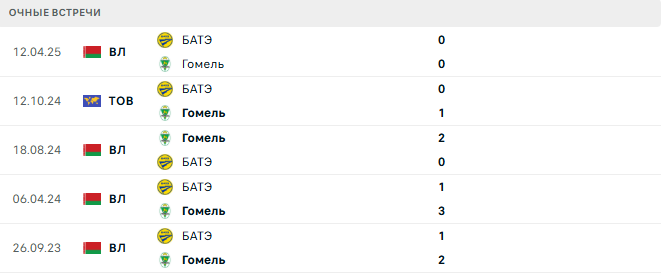 Гомель - БАТЭ матч