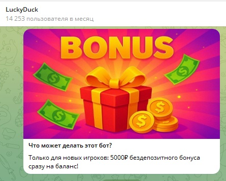 Бонус от бота Бонус от бота