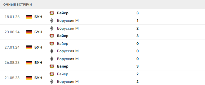 Байер - Боруссия М матч