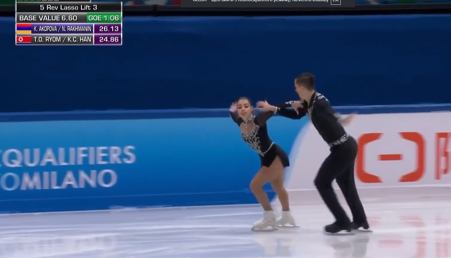 Армянская спортивная пара показала хороший результат на международном турнире