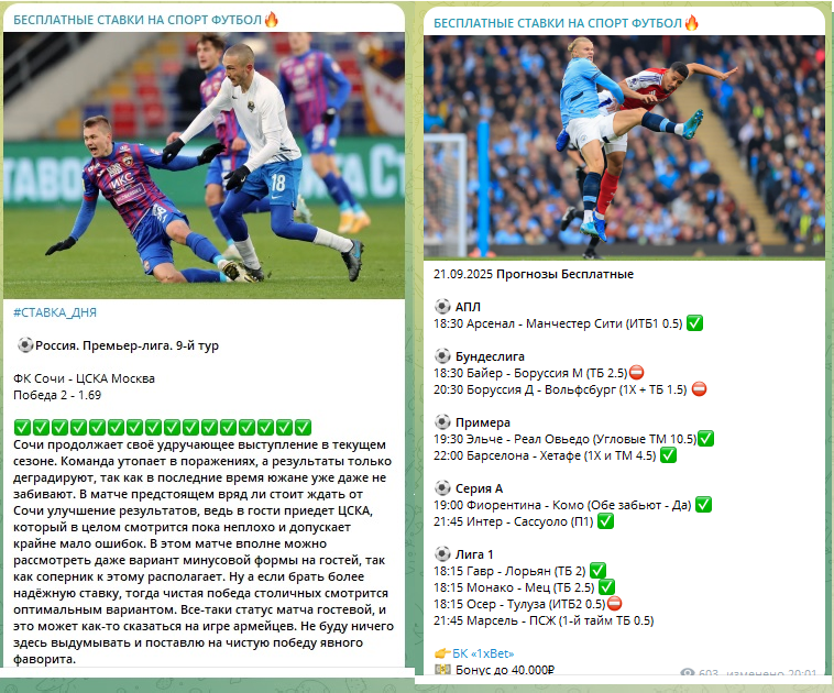 Бесплатные прогнозы на футбол Бесплатные прогнозы на футбол