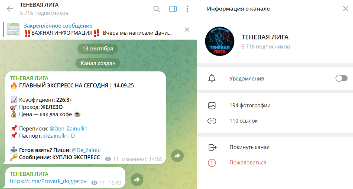 Теневая лига телеграмм Теневая лига телеграмм