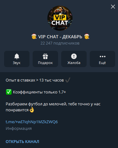 VIP CHAT - ДЕКАБРЬ телеграмм