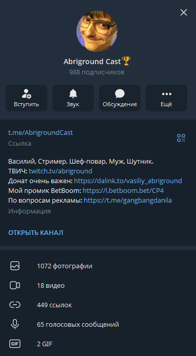 Abriground Cast телеграмм Abriground Cast телеграмм