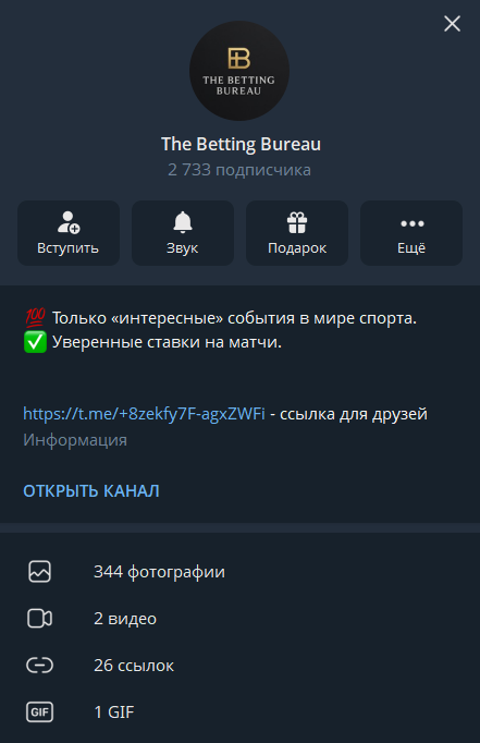 The Betting Bureau телеграмм