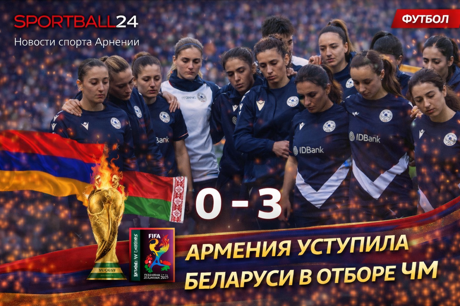 Армения уступила Беларуси в отборе ЧМ