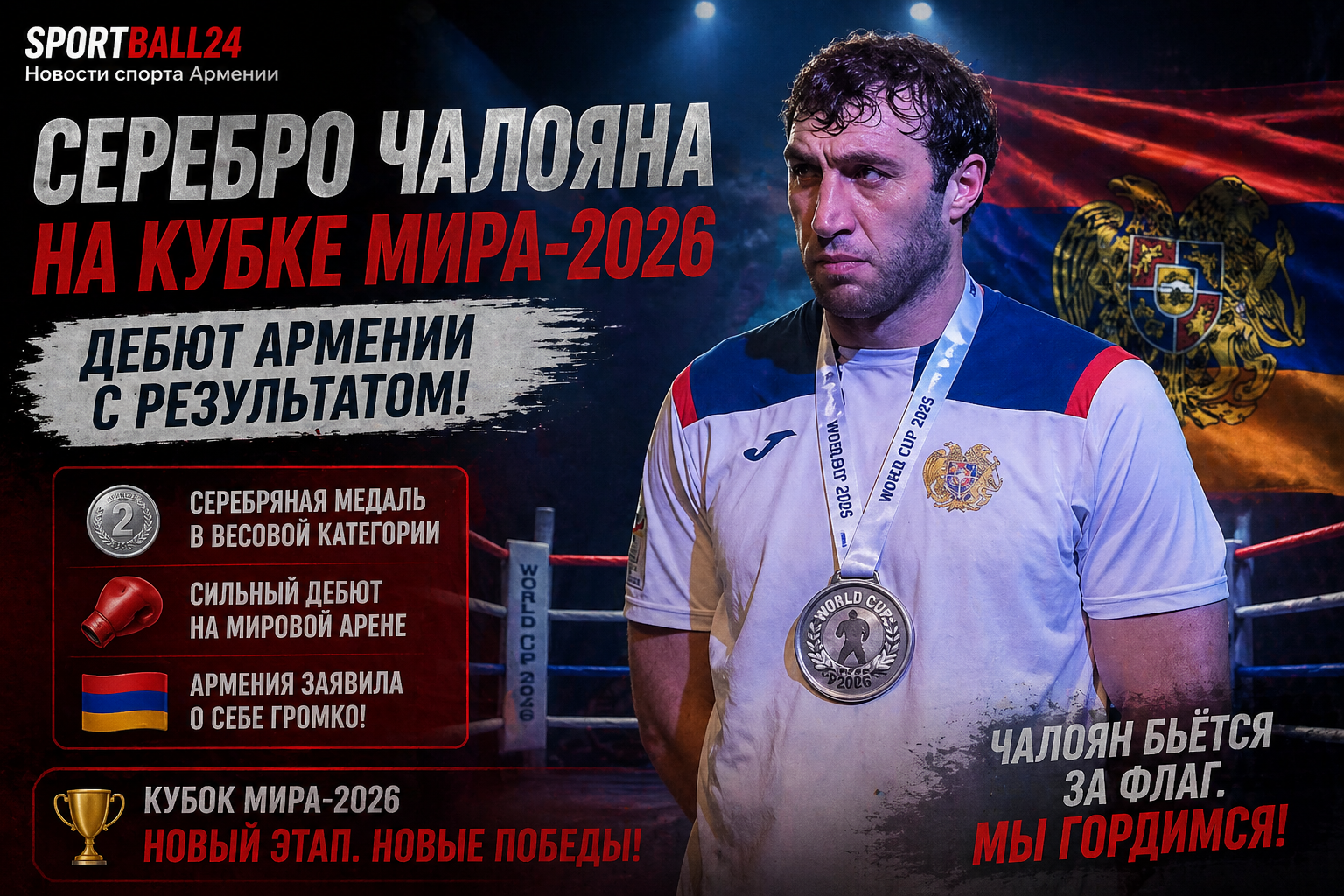 Серебро Чалояна на Кубке мира-2026: дебют Армении с результатом