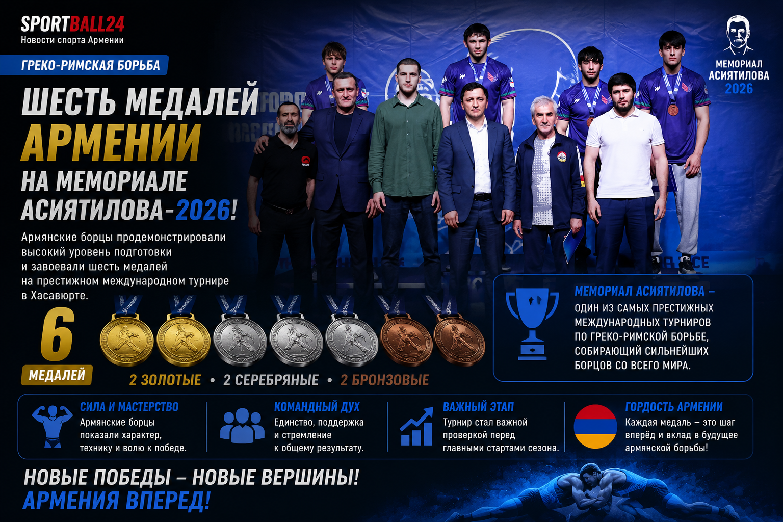 Шесть медалей Армении на Мемориале Асиятилова-2026