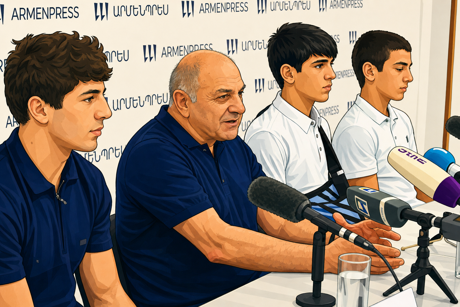 Чемпионат мира по греко-римской борьбе: юношеская сборная Армении вернулась из Баку с тремя медалями